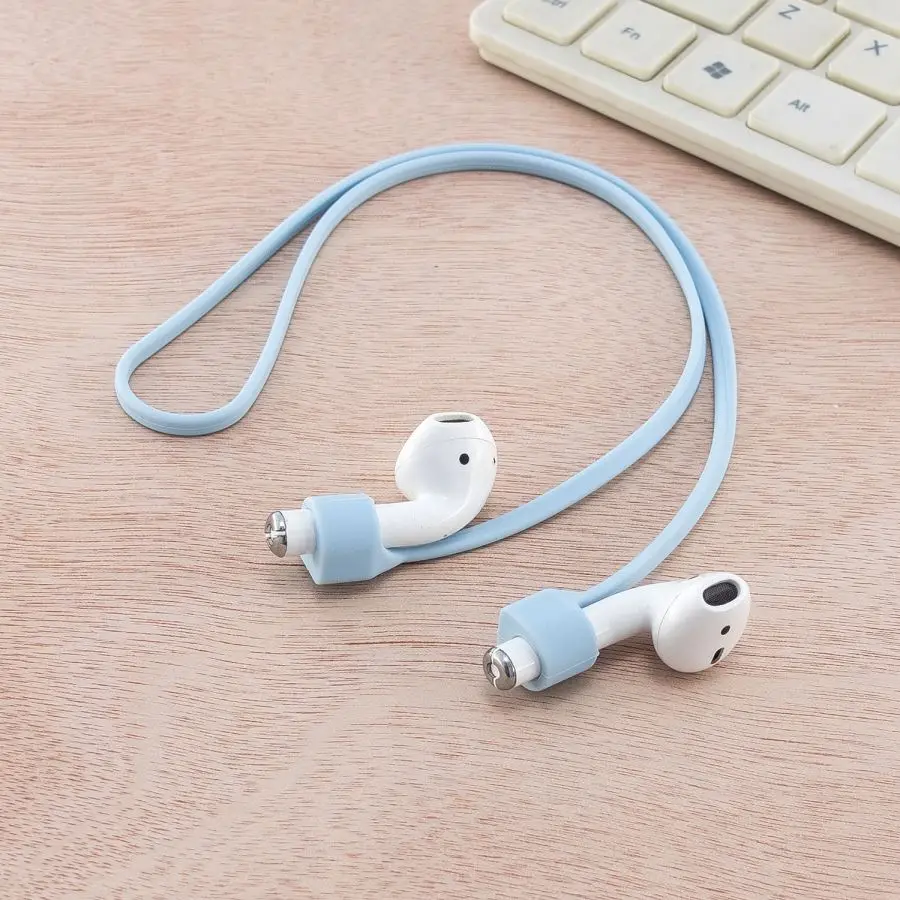 1 шт. для AirPods силиконовый анти-потерянный шейный ремень беспроводные наушники струнная веревка шнур для наушников Аксессуары для наушников - Цвет: 001