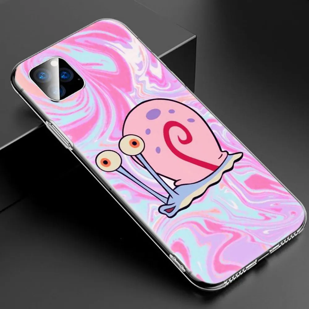 Милый мягкий силиконовый прозрачный чехол с губкой Бобом для Apple iPhone 11 Pro XS Max X XR 6 6s 7 8 Plus 5 5S SE Модный чехол - Color: 012