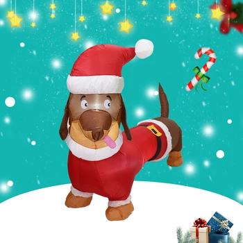 

2020 Christmas Inflatable Luminous Dog And Bear With Rotating Led Lights Decor For Indoor Outdoor Yard Garden Xmas Decor