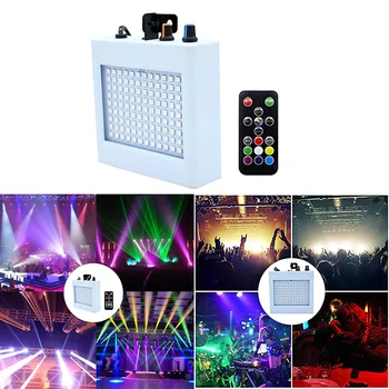 

108 LED Mixed Flashing Stage Lights Remote Sound Activated Disco Lights for Festival Parties Lights Wedding KTV Strobe Lights