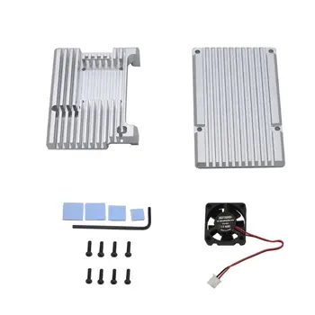 

2020 New 1Set Aluminum Protective Case Enclosure Metal Shell for Raspberry Pi 4 Model B
