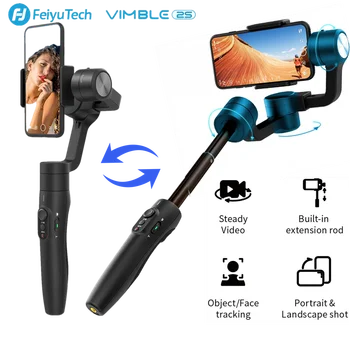 

Feiyutech Vimble 2S 3-Axis Smartphone Gimbal Handheld Stabilizer 180mm Extendable Pole Tripod for iPhone 11 X Xs 8,Samsung S9 S8