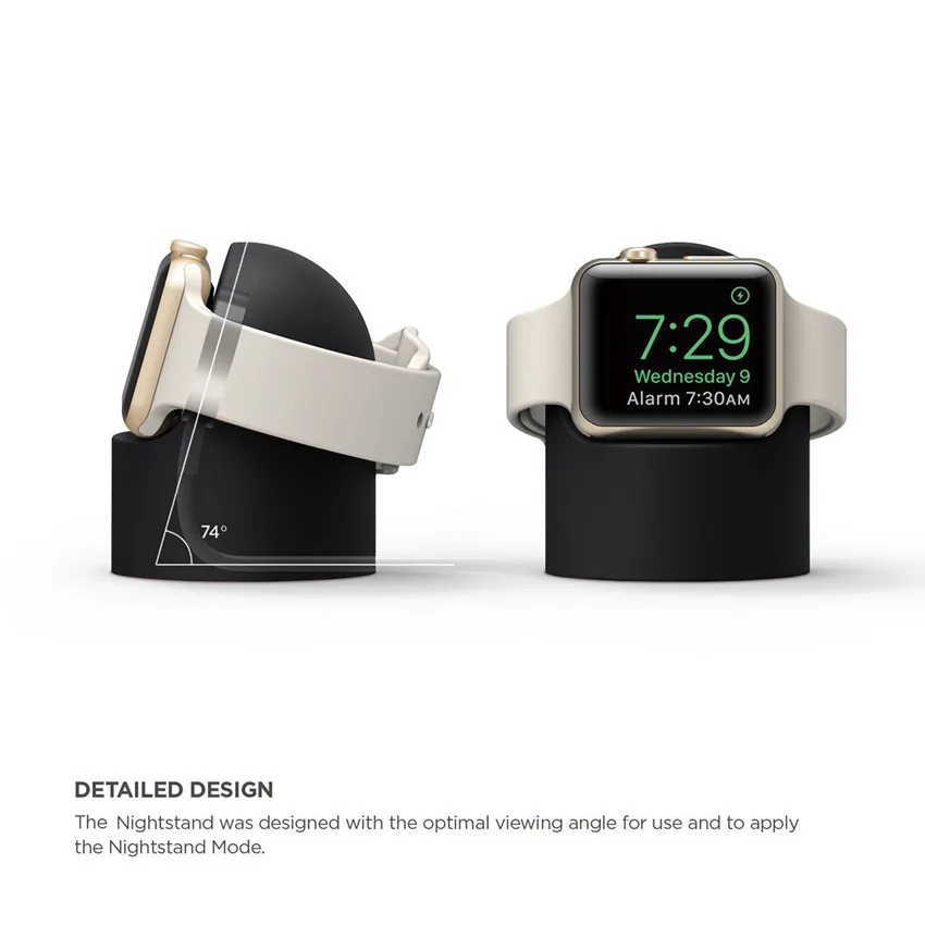 Док станция зарядная с силиконовом держателем для кабеля Apple Watch серии 1/2/3/4 42 мм/38