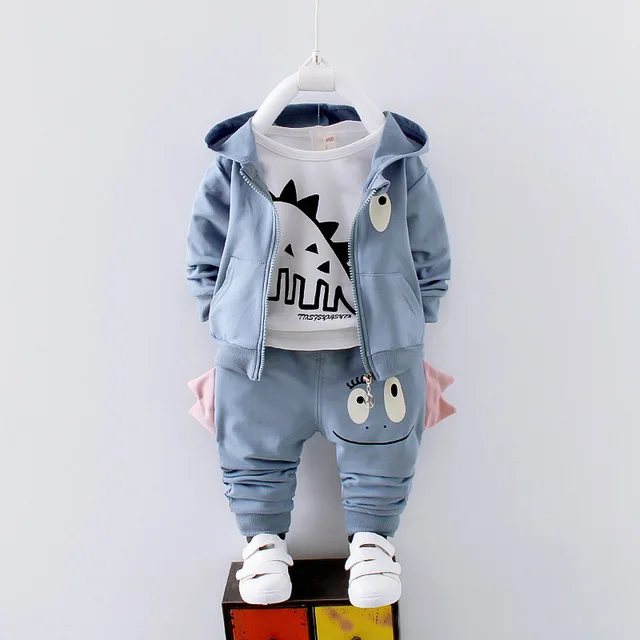 Baby boys clothes sets spring autumn newborn fashion cotton coats+tops+pants 3pcs tracksuits  5