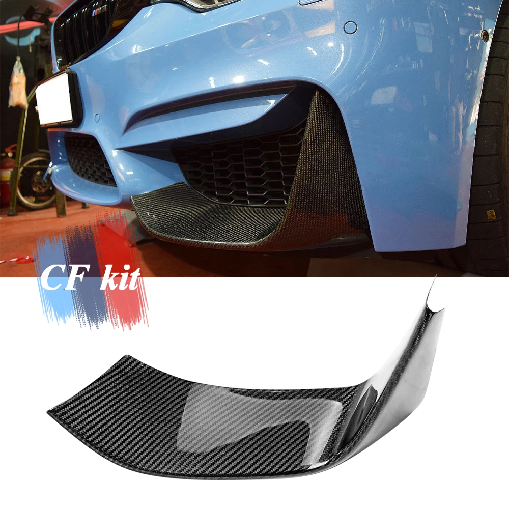 CF комплект углеродного волокна передний бампер губы разветвители клапан для BMW F80