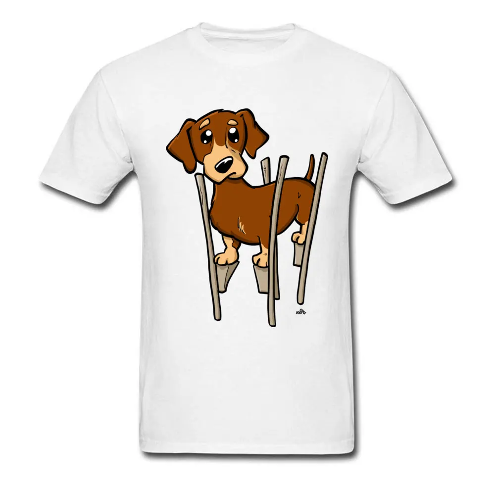 

Funny Mens Tee Shirtsdachshund Wiener Cartoon Dog Printing Short Sleeve 100% Cotton Fabric Men Tshirts Crazy Tops Tees New