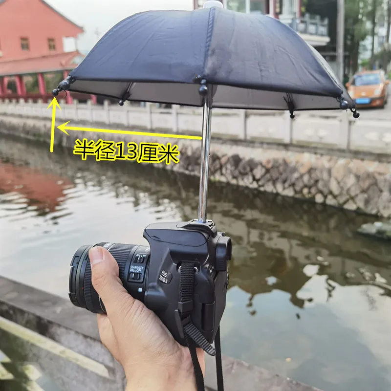 Guarda-chuva para Câmera Dslr com Tampa de Sapato Pára-sol Suporte para Canon Nikon Fuji Samsung Leica Sony Olympus Lumix Telefone sem Espelho - Image 5