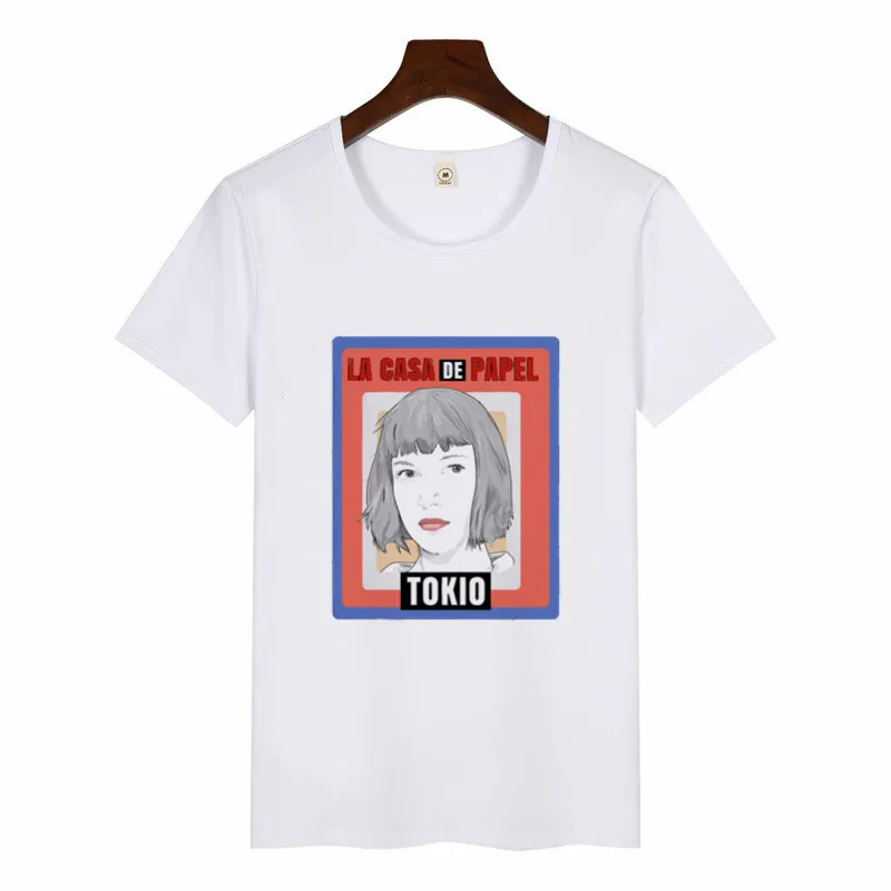 

New Money Heist Print Tshirt The House of Paper La Casa De Papel Tees Women Summer Harajuku Casual Dali Mask T-shirt Streetwear