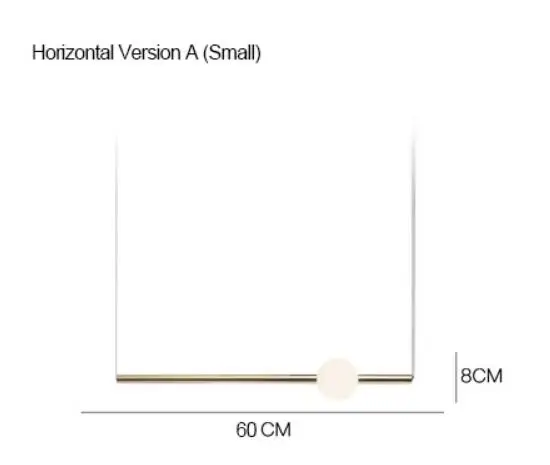 Horizontal A-Small Минималистский gorizontal-версия, вертикальный светодиодный светильник, металлическая стеклянная трубка для столовой, бара, кафе, чайного магазина - Цвет абажура: Horizontal A-Small