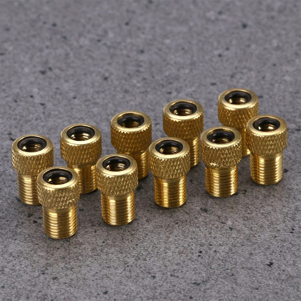 Adapter for the Presta to Schrader Tyre Valve Adapter Leak-proof Brass 10Pcs New 