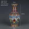 Qianlong Pastel Eight Immortals Figure Octagonal Vase Jingdezhen Antique Porcelain Vase Home Chinese Ornaments 6