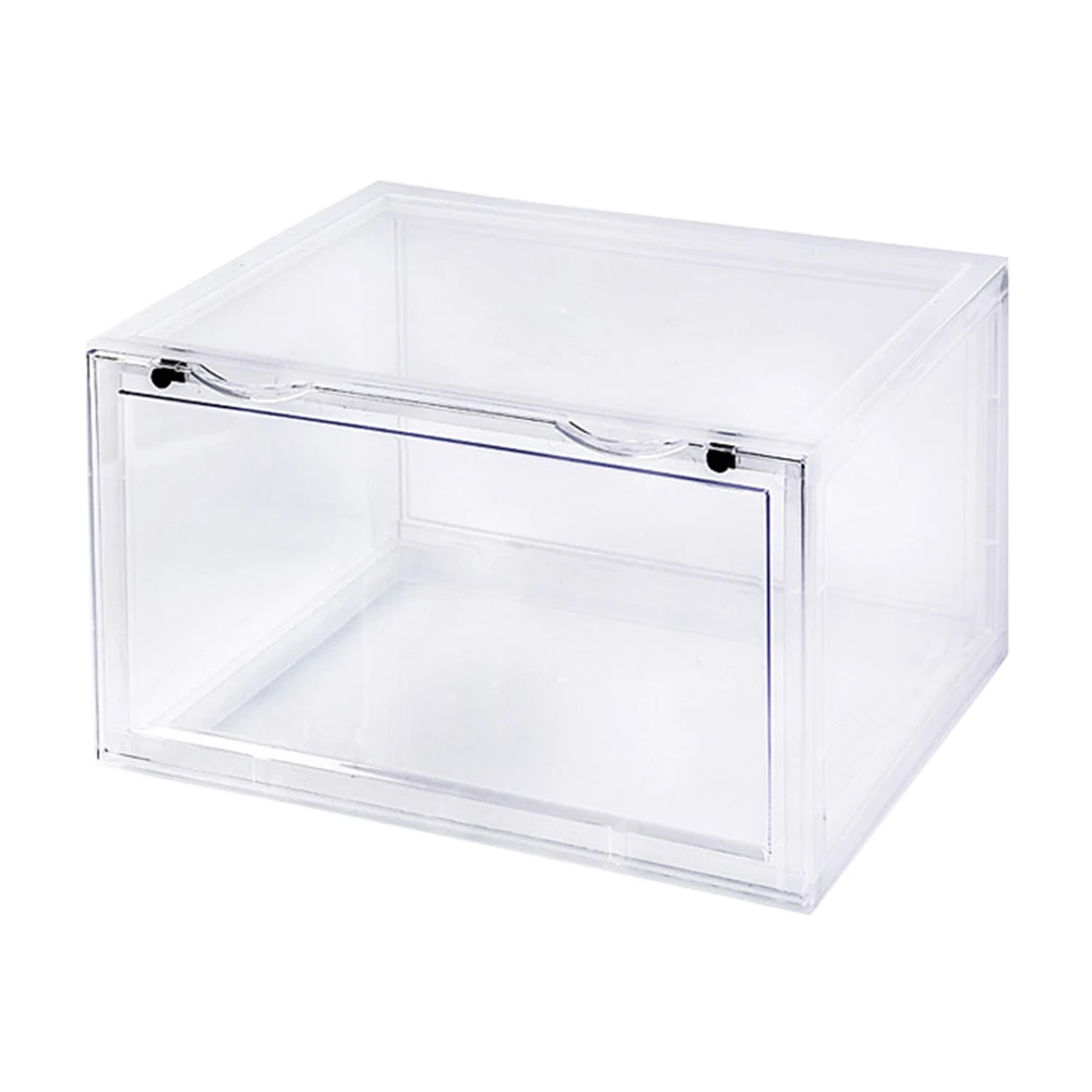 

Six Pieces Tidy Household Foldable Drawer Type Display Case Solid Containers Shoe Box Stackable Transparent Organizer Detachable