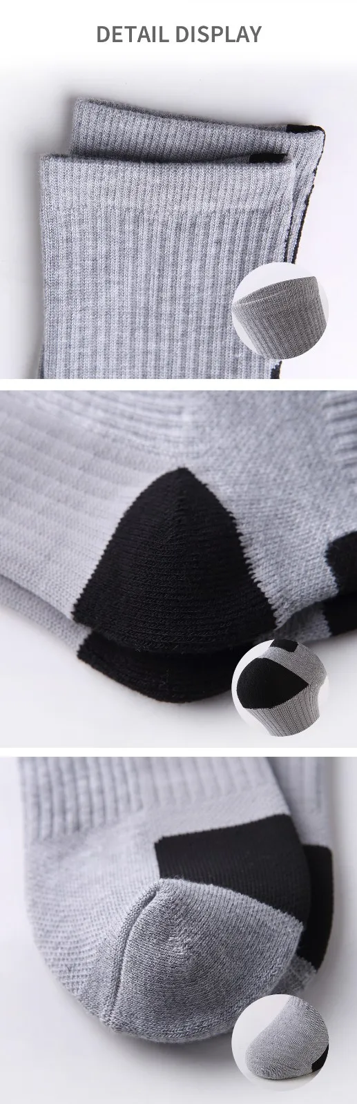 Men's Running Socks Professional Hiking Cycling Socks Anti Slip Outdoor Fitness Basketball Sport Trekking Socks Baasploa 2021