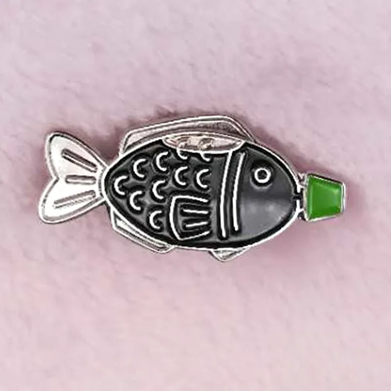 

Soy sauce fish enamel pin sushi Japanese food fans perfect gift