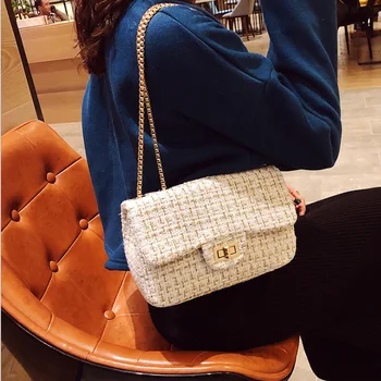 

Women Bag 2020 Spring Chain Pack Trendy All-match Style Crossbody Bag Multicolors Black Red Soft Free Shipping Bolsas BWB14082-2