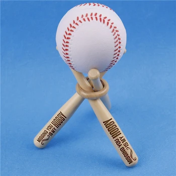 

Mini Baseball Bat Rack Holder Ball Storage Set Display Personalized Engraved Wood Custom Award Gift For Groommen Lover Boyfriend