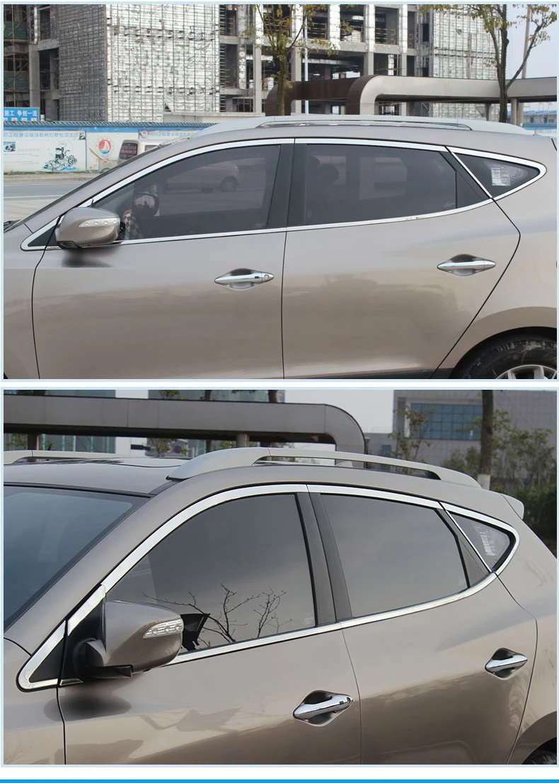 Нержавеющая сталь окна автомобиля планки для hyundai tucson 2010 2011 2012 2013 ix35 tucson ix