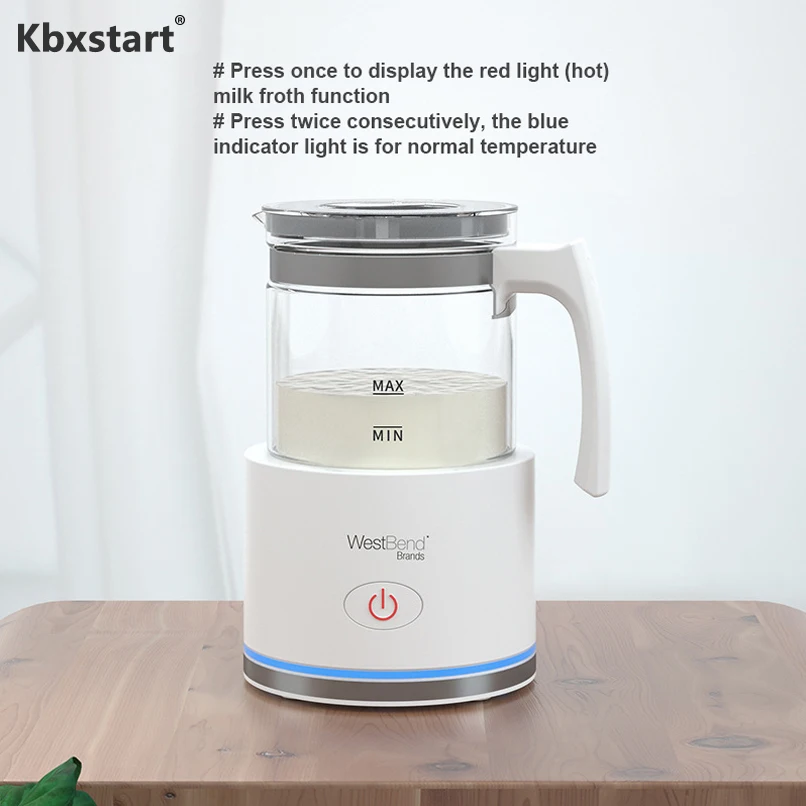 220V Milk Frother Electric Household Blender Automatic Foamer Pull Flower Milk Heater Hot And Cold Coffee Milk Foaming Machine