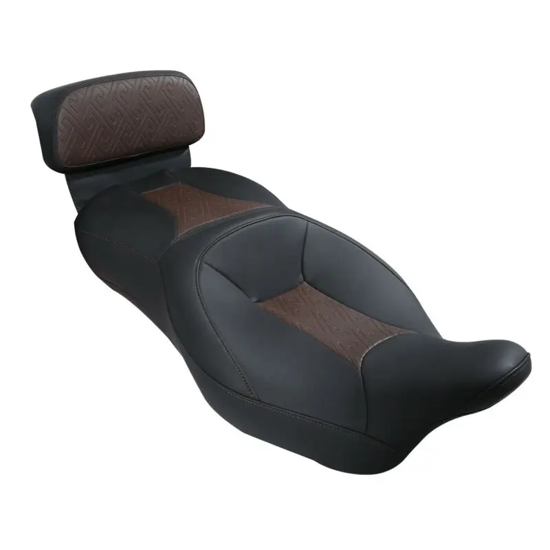 Motorcycle Driver Rider Back Passenger Seat and Backrest For Harley Touring Road King Electra Street Tri Glide Models FLHR 14-19
