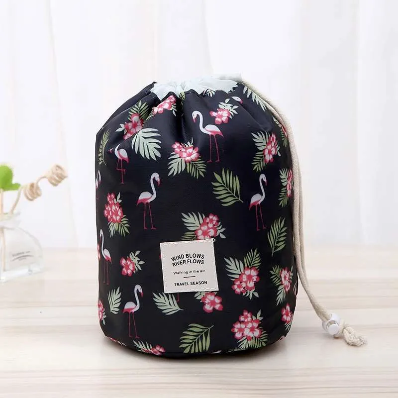 Makeup organizer makeup storage box cosmetic storage box cosmetics shelf Oxford Makeup storage travel large capacity organizer bag cylinder wash cosmetic handbag multi-function drawstring 2 More bag