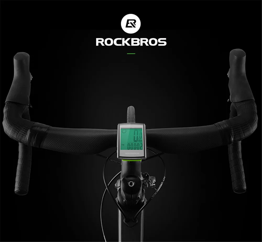 ROCKBROS водонепроницаемый велосипедный компьютер Велоспорт Беспроводной ЖК-подсветка MTB велосипед Спидометр Секундомер одометр Аксессуары для велосипеда