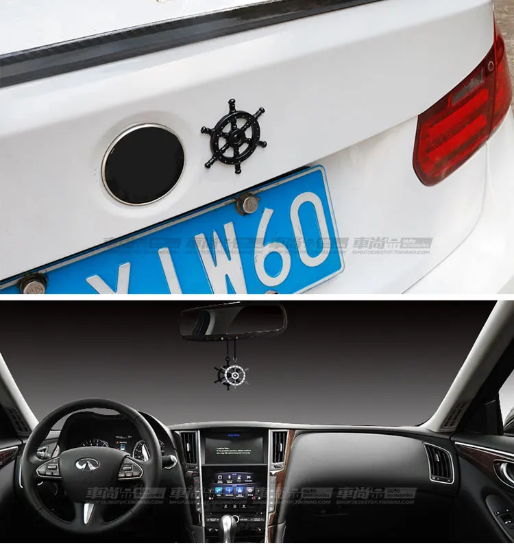 Noizzy Золотой Компас для автомобиля, подвеска, Модный 3D металлический Автомобильный интерьер, авто интерьер, заднего вида, вешалка для украшения, Висячие Подвески, стильный автомобиль
