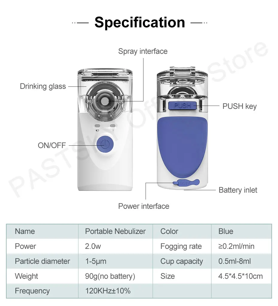 Portable Mini Nebulizer Inhaler Children Adult Handheld Nebulizer Kit