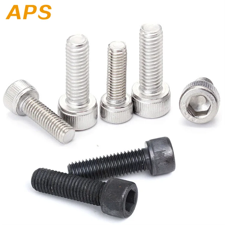 10pcs M3 M4 M5 M6 M8 304 A2 Stainless Steel Black grade 12.9 steel DIN912 Hexagon Hex Socket Head Cap Allen Bolt Screw L=4-150mm |