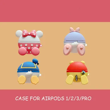 

3D Earphone Case For Airpods pro Case Cartoon Silicone Cute Bear Cover For Apple Air pods 1/2/3 Case For Earpods Case Headphone