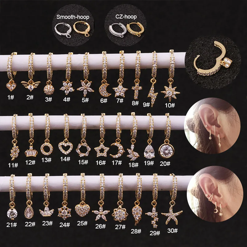 Серьги кольца Sellsets Асимметричные с фианитами Висячие Ювелирные Украшения Для