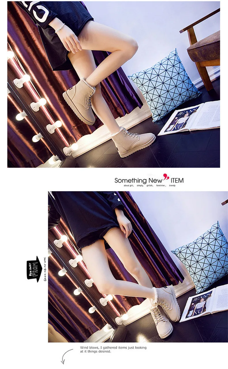 Pink Flock Warm Cotton Women Boots Cheap Winter Shoes Casual High top Fur Flats Outdoor Hot Women Snow Boots botines mujer 2021