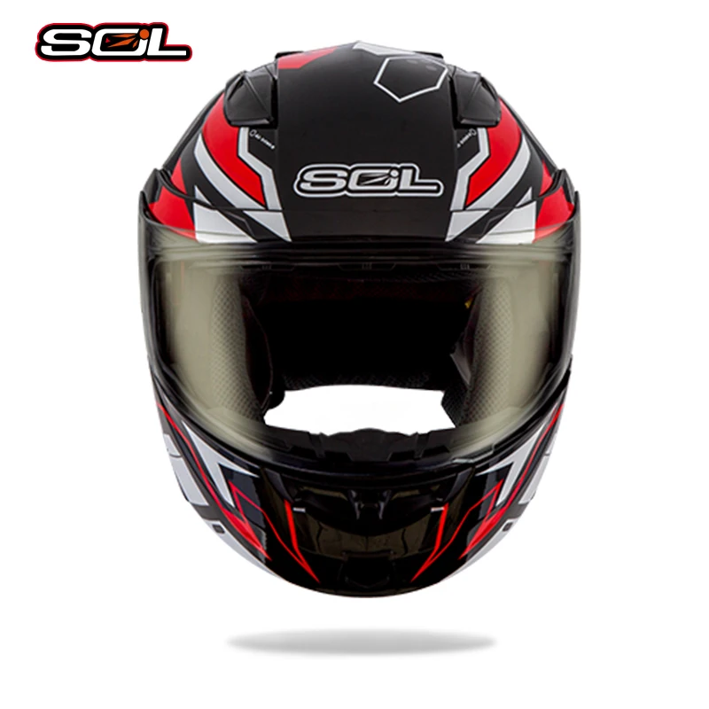 SOL SM-2 мотоциклетный шлем для мотокросса мотого Casco Capacete кожаный чехол из искусственной кожи(шлем с Двойная Линза