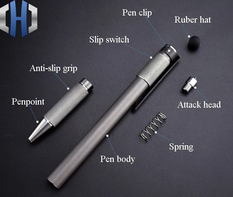 Titanium Alloy Touch Screen Pen Multi-function Writing Pen Self-defense Broken Window Pen With Tungsten Steel