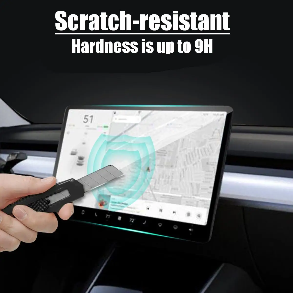 15 дюймов автомобильная навигация Сенсорный экран прозрачный протектор 9H антибликовое 0,3 мм закаленное стекло для Tesla модель 3