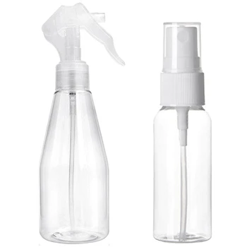 

40Pcs Spray Bottle Transparent Spray Bottle Refillable Empty Plastic Bottle Travel Bottle - 25Pcs 50Ml & 15Pcs 200Ml