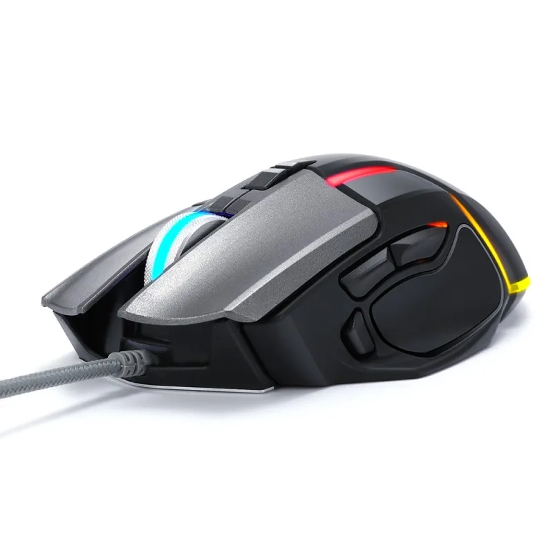V11 профессиональная Проводная RGB игровая мышь, удобная ручка, эргономичная компьютерная мышь с светодиодный