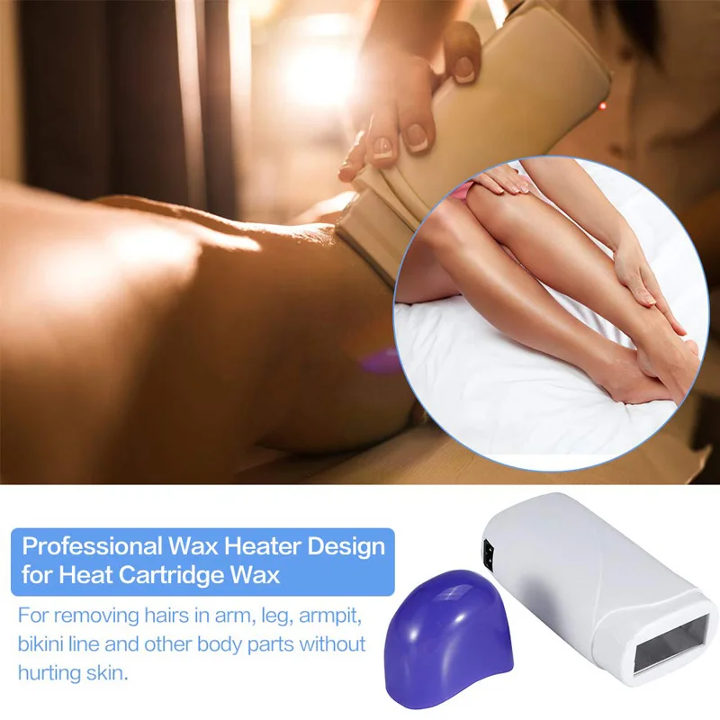 Wax Heater Hair Removal Wax Hair Removal Tool Portable Roll on Wax Cartridge Double Depilatory Wax Heater Warmer with a Base Melted Machines for Hair Removal for Home