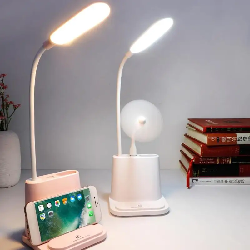  Multifunctional LED Touch Desk Lamp USB Rechargeable Bedroom Table Light