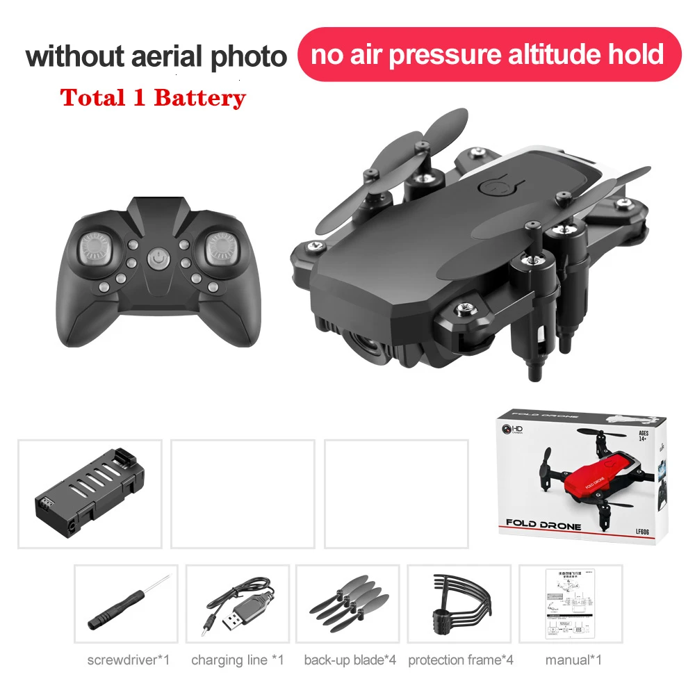 Радиоуправляемый вертолет LF606 мини-Дрон для видеосъемки Wifi FPV 4K HD камера удержание высоты RC Квадрокоптер лучшая игрушка для начинающих - Цвет: B1-Color Box-No
