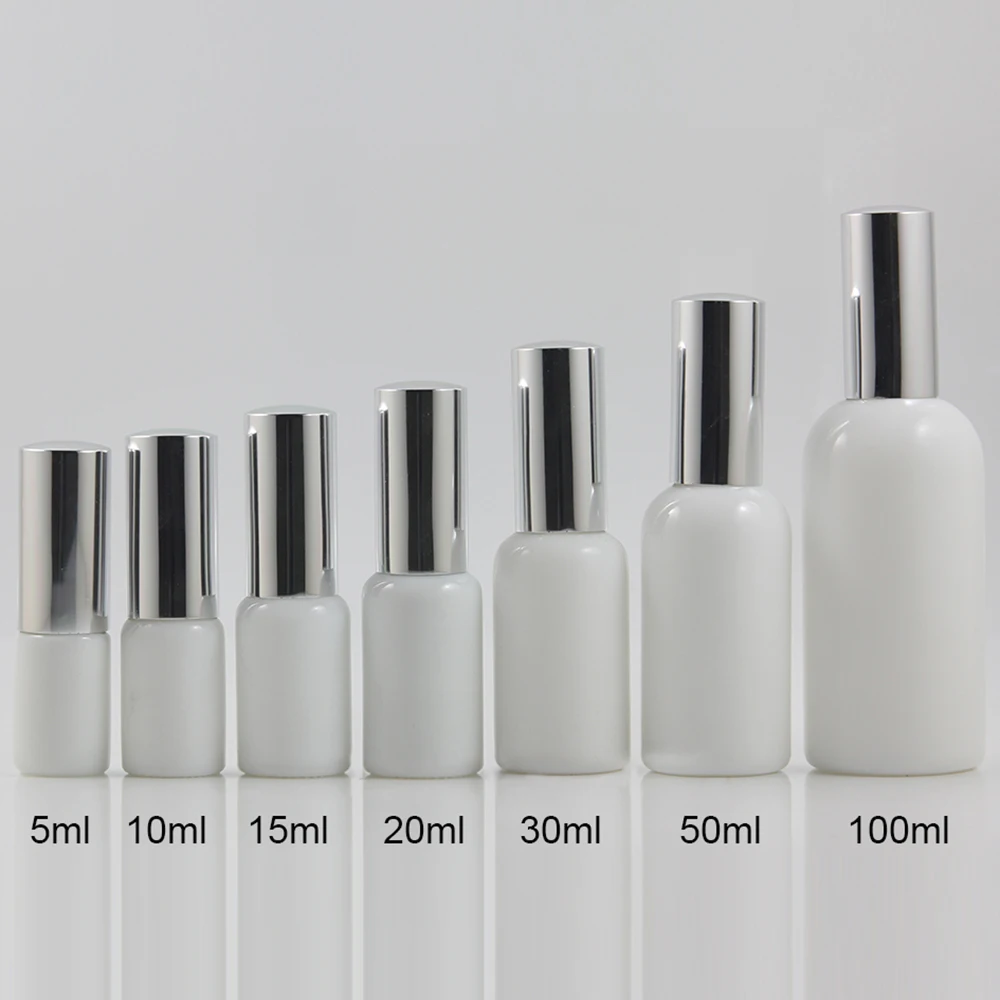 

Skin Care White Essential Oil Bottle with Caps,10ml Dropper Bottle