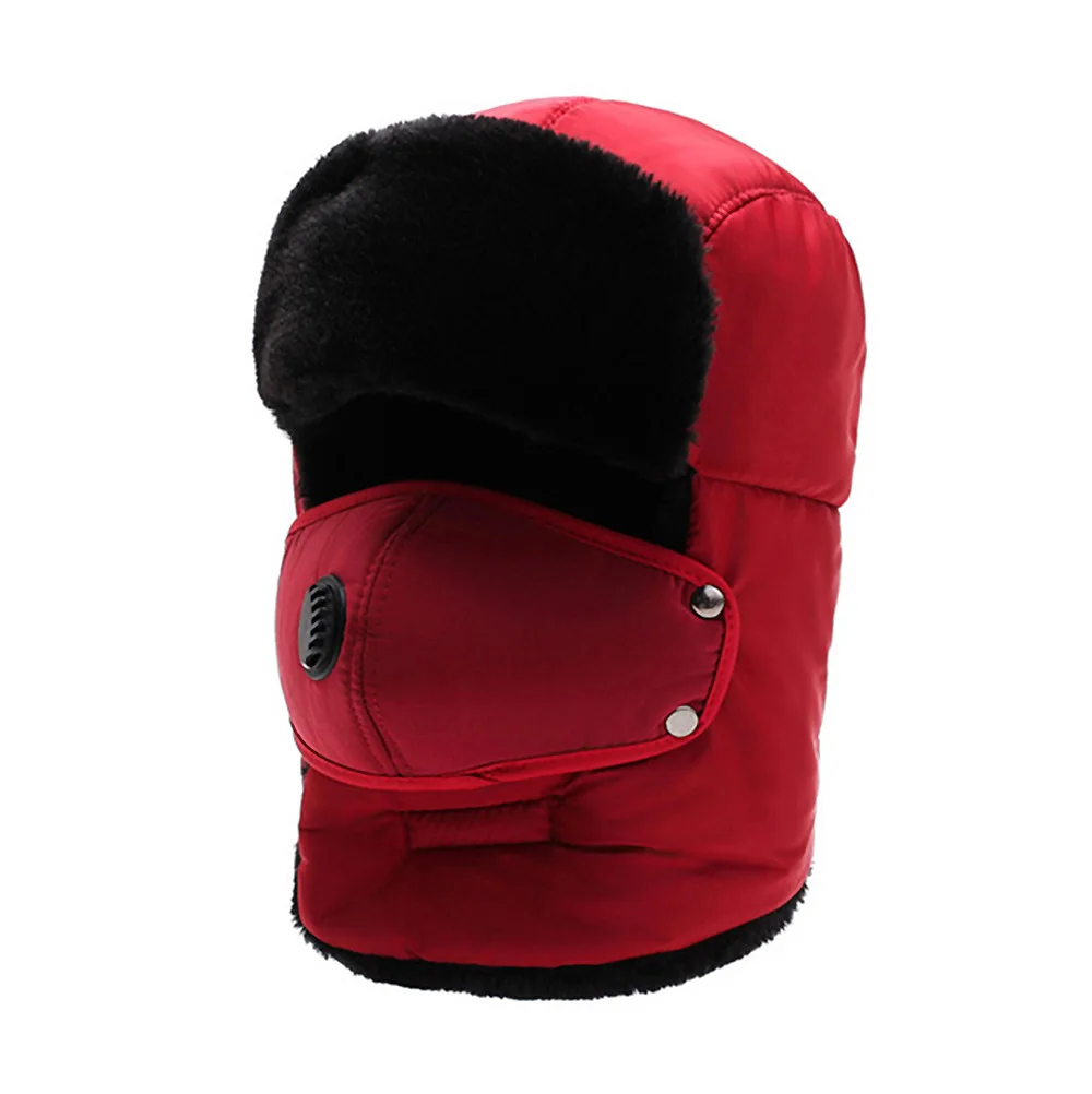 [AETRENDS] Winter Bomber Hats with Ear Flaps, Trooper Trapper Hat, Detachable Face Mask, Ushanka Hunting Ski Cap Z-10057