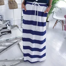 Vrouwen Ретро Zomer Gestreepte Hoge Tail EEN-Vormige Rok Halve Lengte Rok Vrouwen Jurk Zomer Tide Sexy En Club