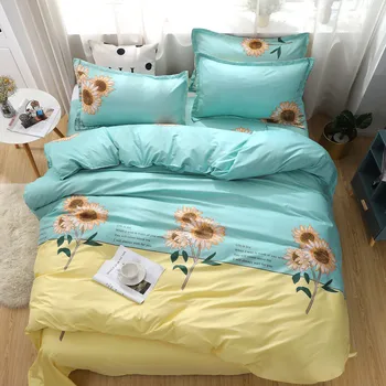 

Sunflower Pattern Girl Boy Kid Bed Cover Set Duvet Cover Adult Child Bed Sheets And Pillowcases Comforter Bedding Set 61071