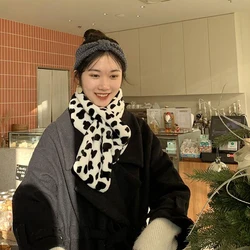 2022 New Fashion Women Decoration Winter Soft Cow Pattern Scarf Warm Collar Neckerchief Scarf