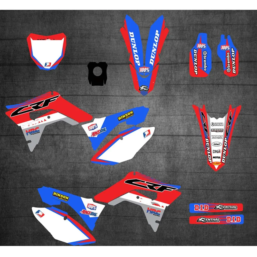 Индивидуальные графические фоны наклейки наборы наклеек для Honda CRF 450 CRF450R 2017 2018-2020