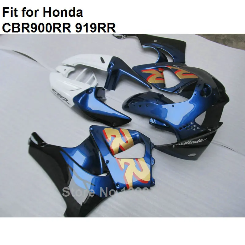 Высокое качество ABS Обтекатели для Honda темно-синие белый CBR900RR 919 1998 1999 комплект обтекателей CBR 919RR 98 99 KL12