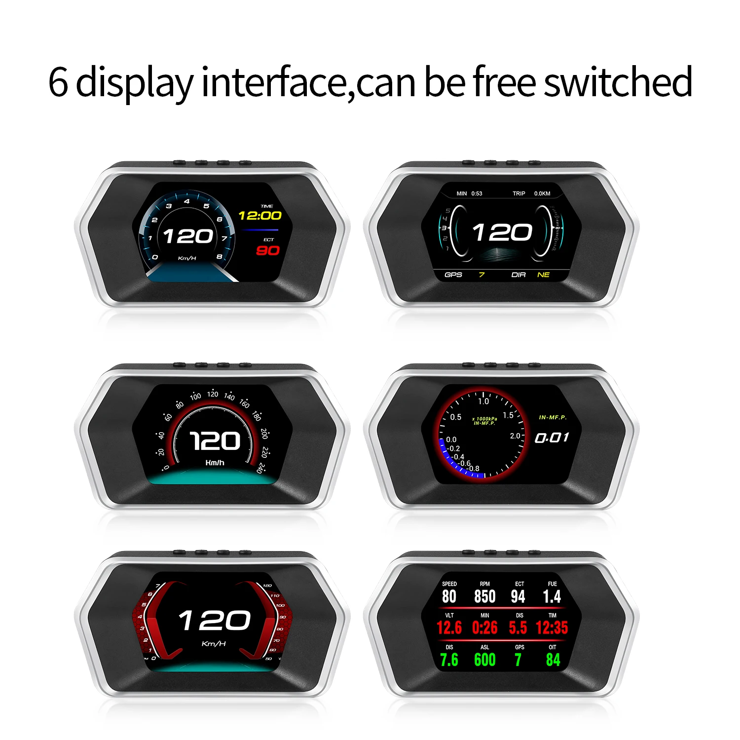   ÷ P17 ֽ  ý OBD + GPS Ʈ ڵ HUD     ˶    µ RPM