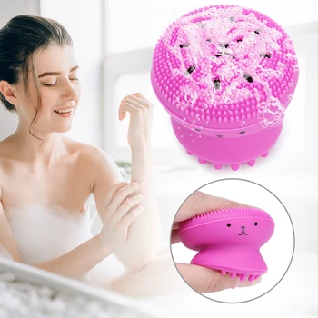 

Deep Cleansing Facial Skin Scrub Tools Octopus Shape Silicone Face Cleaner Brush Electric Facial Cleansing Massage Brush