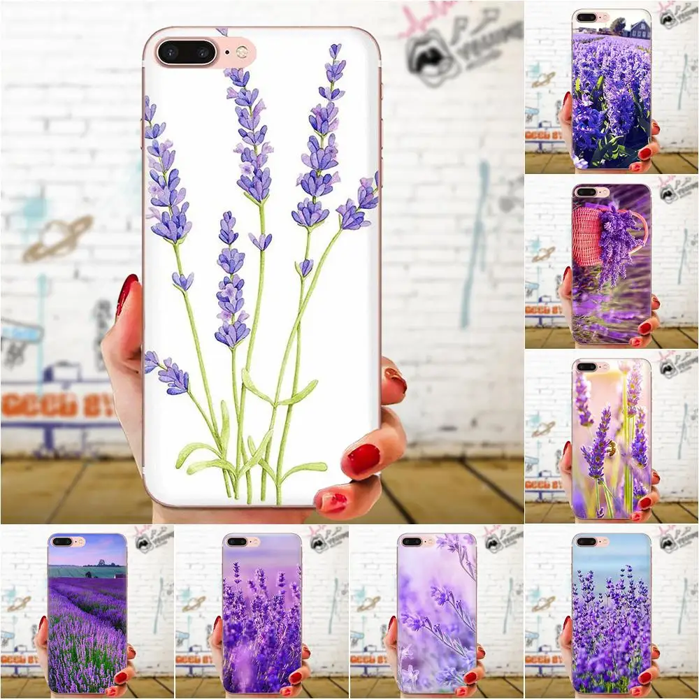 For LG G3 G4 G5 G6 G7 K4 K7 K8 K10 K40 K50 Q6 Q60 V10 V20 V30 V40 Nexus 5 5X 2017 Soft Capa Cover Simple Lavender Purple Flowers | Мобильные
