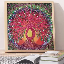 DIY 5D מיוחד בצורת יהלום ציור ינשוף פרפר טווס חתול בעלי החיים דפוס חלקי תרגיל צלב תפר ערכת קריסטל קיר אמנות(China)